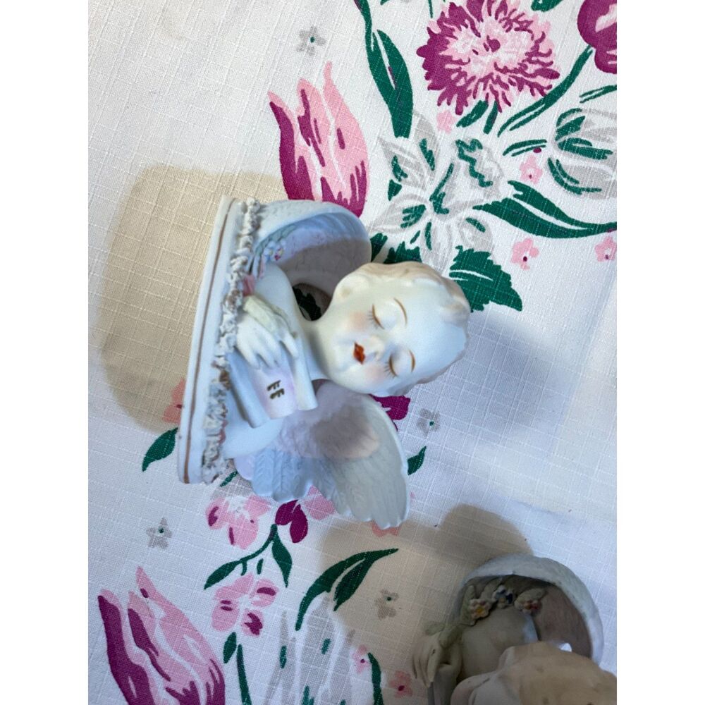 Vintage porcelain angel figurines 5 angels Lamore China & Lefton Occupied Japan - Picture 8 of 12